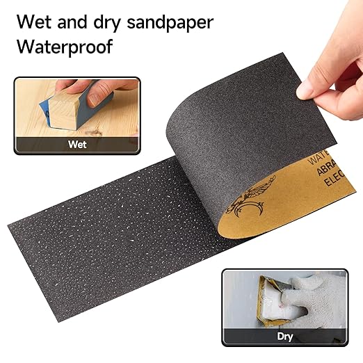 Sandpaper 150 Grit, Wet Dry Sanding Sheets 9 x 3.6 Inch for Wood Furniture Finishing, Metal Sanding and Automotive Polishing,21 -Sheet