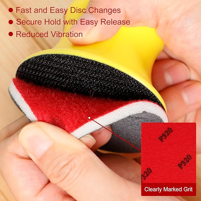 48 Pcs 3 inch Round Sanding Sponge 80-3000 Grit Sandpaper Assortment, Washable & Reusable Foam Sanding Pads for Wood, Metal, Hook and Loop Sanding Discs