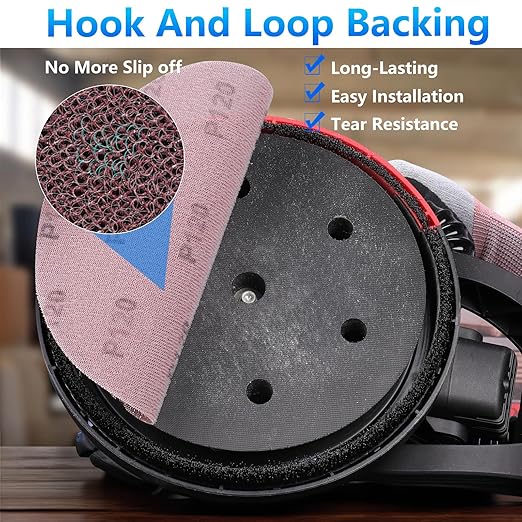 9 Inch Premium Ceramic Mesh Sanding Disc 240 Grit, 25 Pack Round Hook and Loop Mesh Anti-Clogging Drywall Sandpaper Disc Dust Free for Drywall Sander