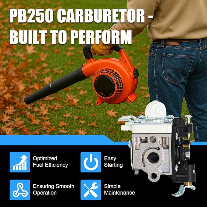 Podoy PB250 Carburetor Compatible with Echo PB-250 PB-250LN ES-250 RB-K106 Leaf Blower with Air Filter Tune Up Kit