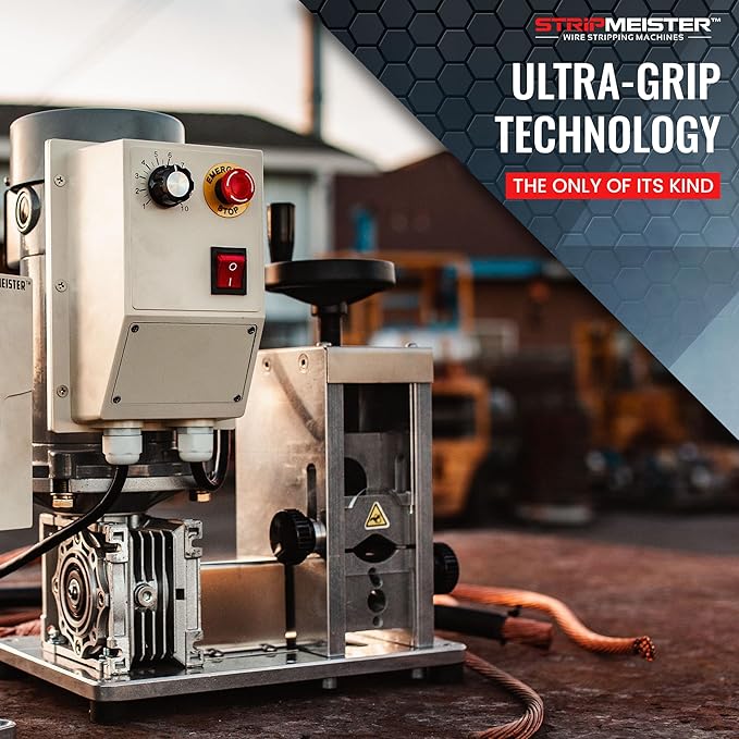 Automatic Wire Stripping Machine ??StripMeister E1000 Electric Heavy?멏uty Wire Stripper for Copper & Aluminum Cables up to 1??/4?? Industrial?멒rade, Jam?멑ree Design