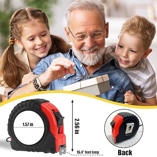 Grandpa, Uncle Gifts for Fathers Day Tape Measure - Funny Birthday Gag Gifts for Dad, Husband, Mechanic, Men - That's What I Do I Fix Stuff and I Know Things - Woodworking Carpenter Measuring Tape