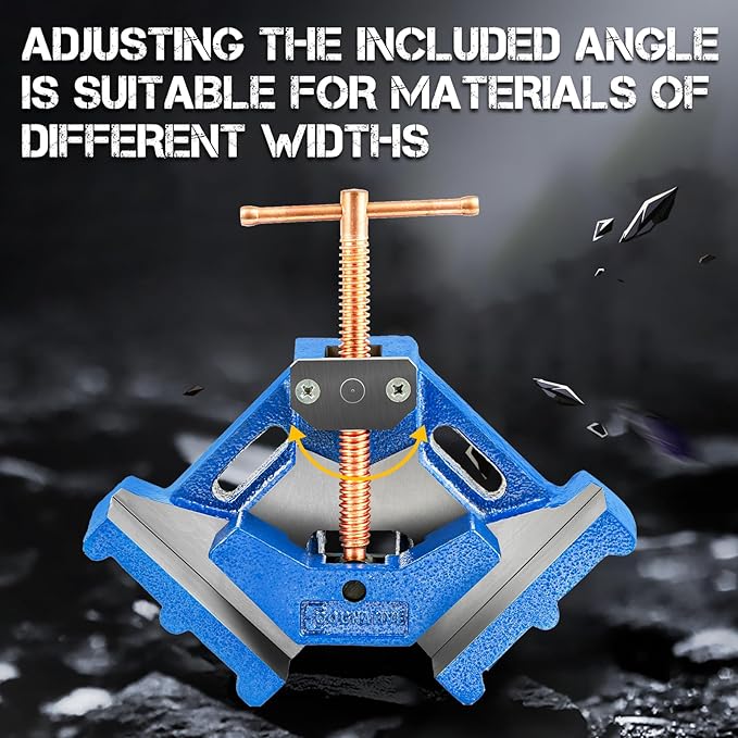 COGNATIVE W04C Ductile Iron Welding Machine Angle Clamp, Heavy Duty Right Angle 90 Degrees Welding Clamps for Woodworking Corner Miter Clamp