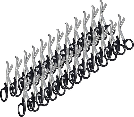 Set of 24 Trauma Paramedic EMT Shears Scissors 7.25"- Made of Premium Quality Stainless Steel - Ideal Gift for EMT, Nurses doctors Firefighter and more (Black)