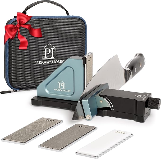 Rolling Knife Sharpener with Adjustable 10째 to 40째 Options and Adjustable Grinding Height, Knife Sharpener Kit, Roller Knife Sharpening System
