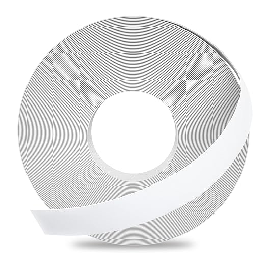 GSCIT Club White Edge Banding, 3/4 inch x 50ft Melamine Edge Banding with Hot Melt Adhesive Pre-glued Cabinet Edge Banding Flexible White Veneer Edging for Plywood Furniture Table