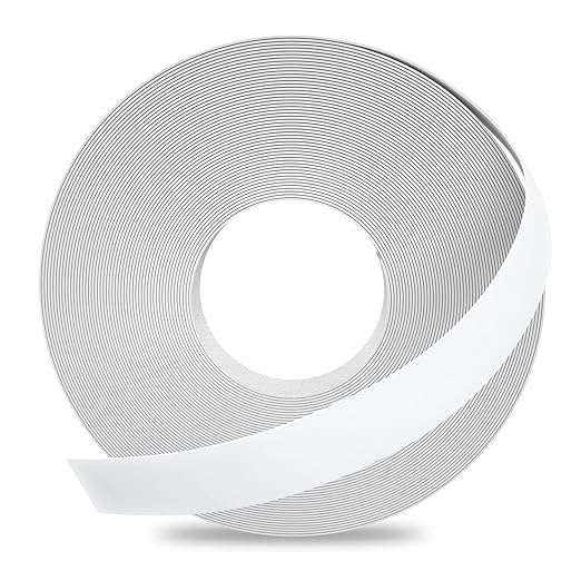 GSCIT Club White Edge Banding, 7/8 inch x 250ft Melamine Edge Banding with Hot Melt Adhesive Preglued Cabinet Edge Banding Flexible White Veneer Edging