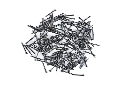 1 inch (25mm) Length Hardened High Carbon Steel Point Tip Wall Masonry Concrete Black Nails (100 pcs.)