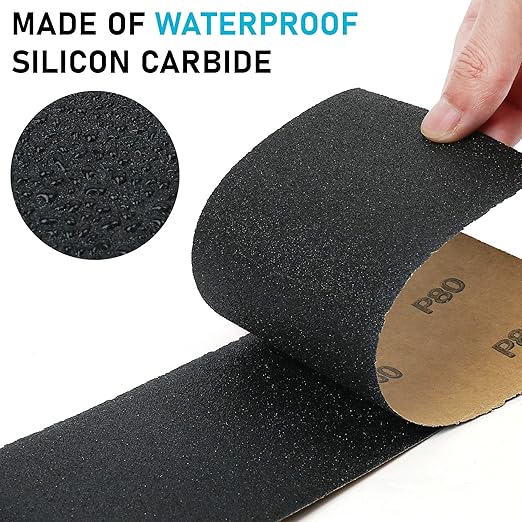 LotFancy Sandpaper 60 to 5000 Grit, 108PCS, 9 x 3.6??Dry Wet Sand Paper with Sanding Block, Silicon Carbide Sanding Sheet Assortment, for Automotive Metal Wood Furniture Polishing Finishing Buffing