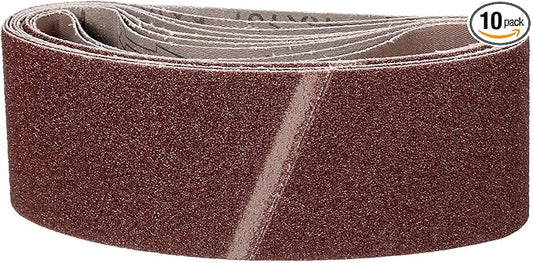 4 x 24 Inch Sanding Belt, 10 Pcs 40/60/100/180/320 Grit Knife Sharpener Belts Work Sharpening for Belt Sander Knife Carving Tool Metal Working