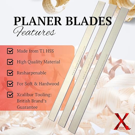 for Freud C400 Jointer Knives 6-1/8 x 11/16 x 1/8 Inch Pack of 3 Planer Thicknesser Blades Made by Xcalibur Tooling