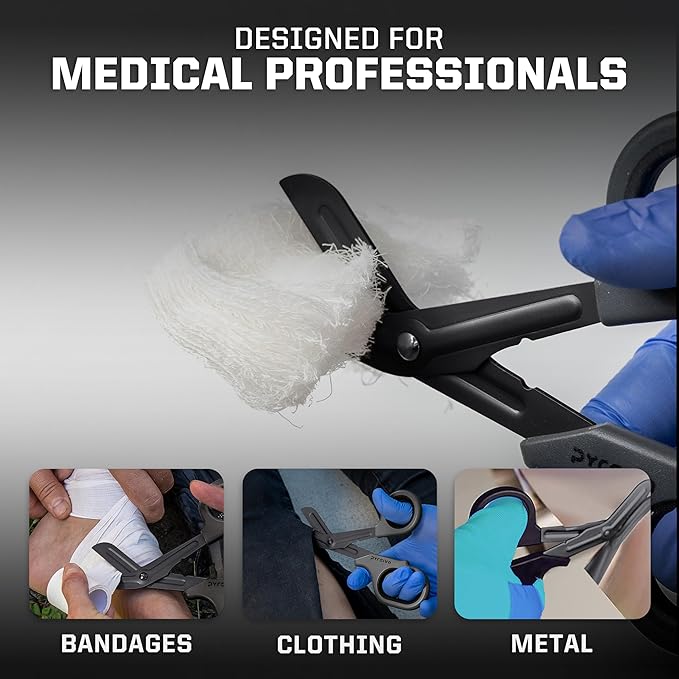 Trauma Shears ??7.5" Fluoride-Coated Stainless Steel Bandage Scissors for Nurses, EMTs & Doctors | Professional Medical Shears for First Responders & Wound Care