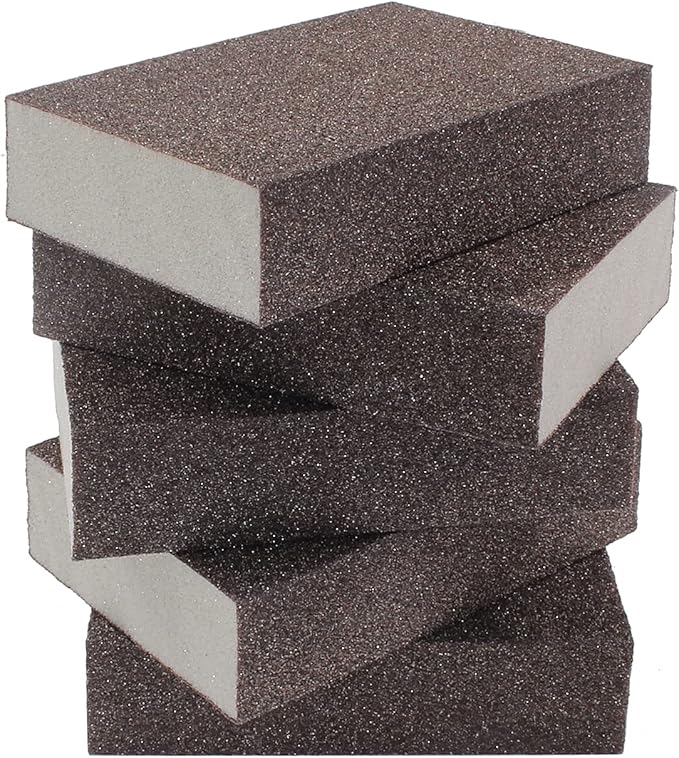 80 Grit Coarse Sanding Block - 12Pcs, Wet Dry Sanding Sponge Foam Sandpaper Block Washable & Reusable Sandpaper Sponge for Drywall Wood Plastic Metal Furniture