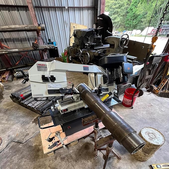 KAKA INDUSTRIAL Metal Band Saw,9-Inch(229mm) Metal Horizontal Band Saw,4-Step Blade Speed, Dual Voltage Hydraulic Feed & Coolant System, for Steel, Aluminum, Pipe Cutting in Workshops & Fabrication