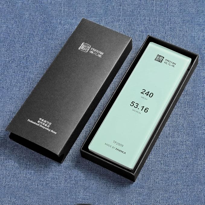 Glass Sharpening Stone with Non-slip Rubber Base, Professional Whetstone, Glass Stone 3000+15,000 Grit