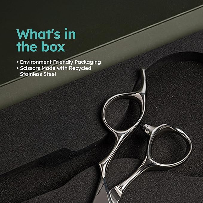 K9 6.5" Hair Scissors for Slide Cutting ??Creating Clean, Defined Lines for a Polished haircut, Handcrafted, Ergonomic Handle, Barber Shears Made with Premium VG10 Steel for Superior Durability