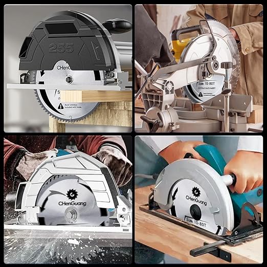 10-inch 80-Tooth Carbide-Tipped Saw Blade High-Performance Professional Saw Blade Specifically Designed for Wood Cutting Woodworking Circular Saw Blade