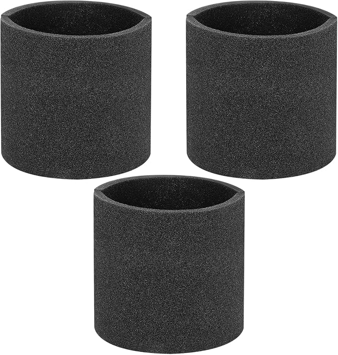 3 Pack 90585 Foam Sleeve VF2001 Foam Replacements Filters Compatible with Most Shop-Vac Wet/Dry Vacuum Cleaners 5 Gallon and Above, Vacmaster & Genie Shop Vacuum Cleaner, Replace Parts # 9058500