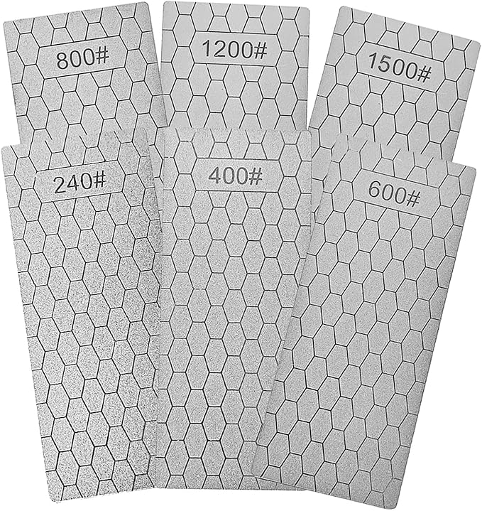 Diamond Sharpening Stone Set, Diamond Lapping Plate Coarse/Medium/Fine Grit Sharpener, Perfect Assistance Sharpener Angle Guide