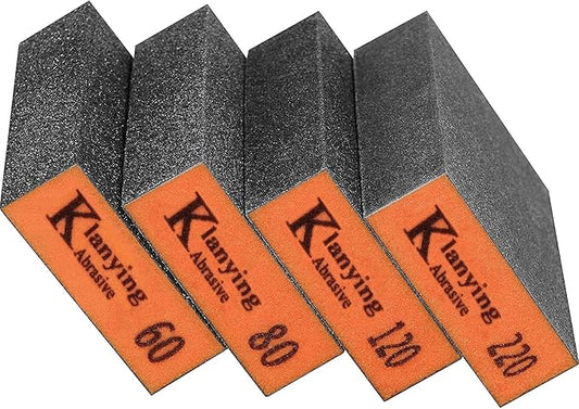 Sanding Sponge, 60-220 Grit Assortment Sanding Block, Wet and Dry Dual-use Sander Sponges for Drywall Metal, Sandpaper Sponge for Wood, Washable and Reusable