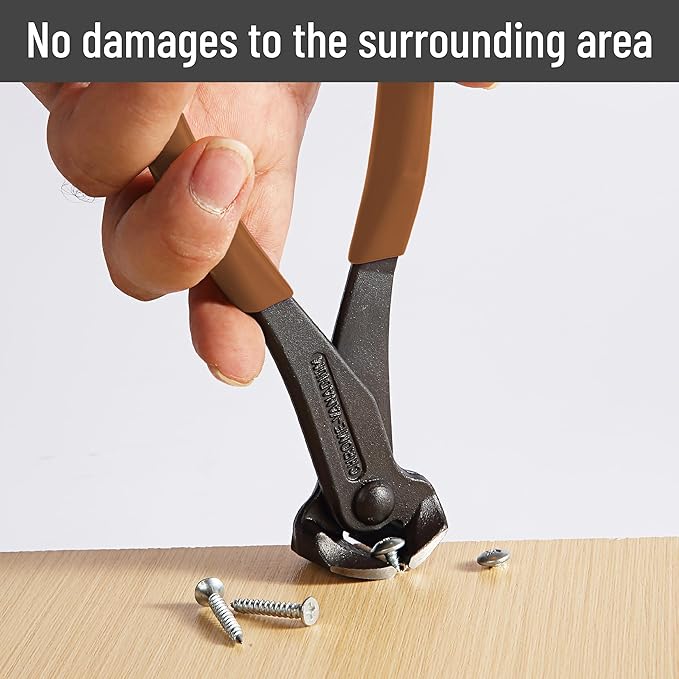 Bates- Nail Puller, 7 Inch, Brown, Nail Remover Tool, Cutting Pliers, Carpenter Tools, Staple Puller, End Cutting Pliers
