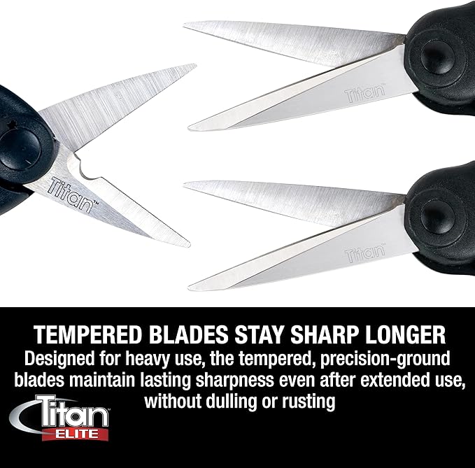 Titan Heavy Duty Scissors Set of 3 Commercial Grade Stainless Steel Shears for Office Crafting Sewing and Home Use All Purpose Scissors with Comfortable Grip for Everyday Cutting 8 and 5.5