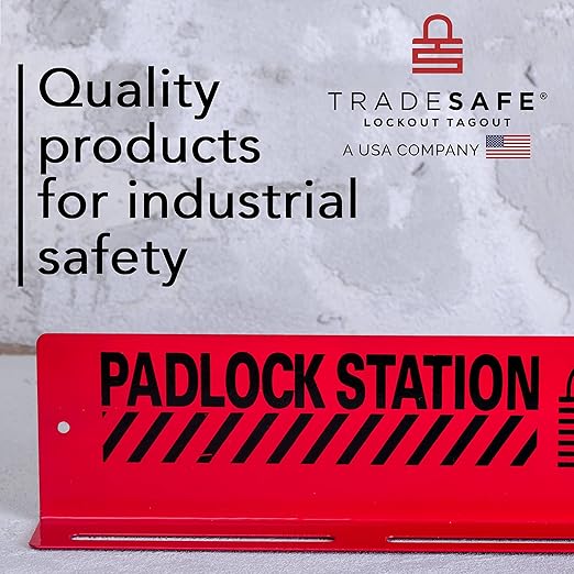 TRADESAFE Lockout Tagout Locks Station - Loto Station for Lockout Locks, Safety Padlock Rack with 20 Lock Out Tag Out Padlocks Keyed Different, 2 Keys Per Loto Lock