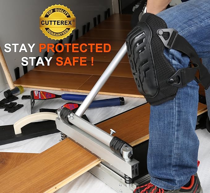 13" Laminate Floor Cutter, Vinyl Floor Cutter - Meet Multi-Angle/Length Cutting, A Flooring Tool also Cuts-Engineered Wood Floor, LVP, VCT, SPC, WPC, Long Life HSS Blade Mounted!