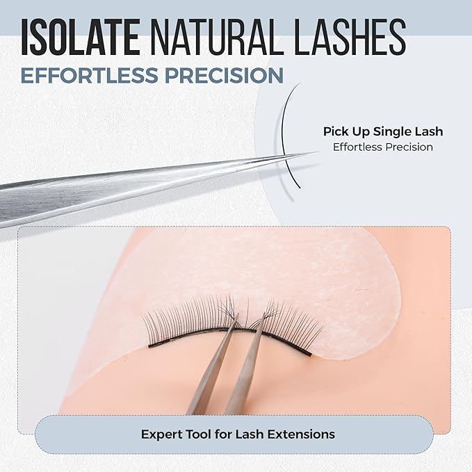 LASHVIEW Lash Tweezer, Vetus Straight Pointed Eyelash Tweezers for Profissional Grafting Eyelash Extension, Stainless Steel Needle Nose Tweezers for Lash Extension Stickers Precision Electronics, ST11