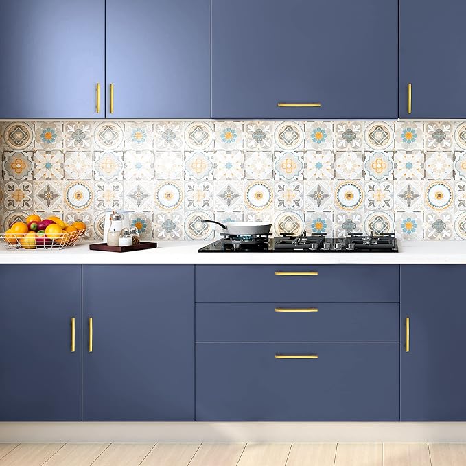 Ravinte 5-3/16 Inch Curved Cabinet Pulls Gold Kitchen Arch Cupboard Handles Zinc Alloy Cabinet Pulls 5-3/16" Length,3" Hole Center | 5 Pack