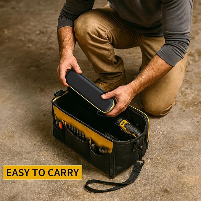 Case Compatible with DEWALT 8V MAX Cordless for Screwdriver Kit DWHT66719, Screwdriver Storage Holder with Mesh Pocket Fits for Dewalt Drill Tools & Battery Pack (Box Only) Yellow Zipper