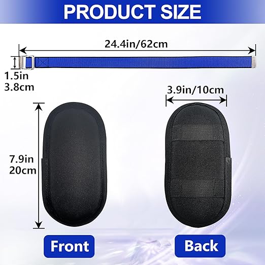 Drywall Stilt Replacement Parts - 2Pcs Replacement Straps + 2Pcs Comfort Stilt Pads Set 竊똍ylon Adjustable Stilt Leg Straps Protective Padded Leg Bands for Construction, Renovation