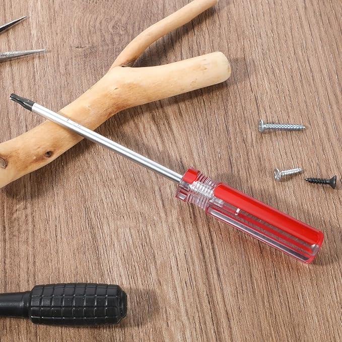 2 Pcs T20 Torx Screwdriver, Magnetic Torx Driver Star Bit Screwdrivers, Security Torx Screwdriver with Insulated PVC Handle, Magnetic Head Screwdriver for Repairing DIY (T20)