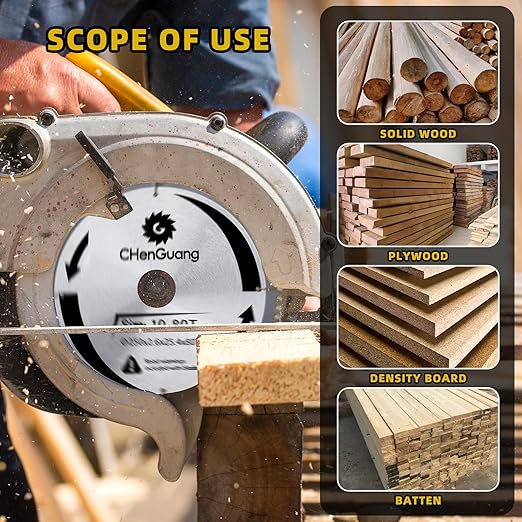 10-inch 80-Tooth Carbide-Tipped Saw Blade High-Performance Professional Saw Blade Specifically Designed for Wood Cutting Woodworking Circular Saw Blade
