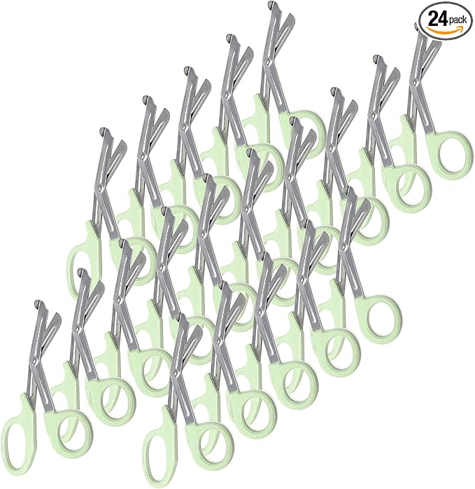 Set of 24 Trauma Paramedic EMT Shears Scissors 7.25"- Made of Premium Quality Stainless Steel - Ideal Gift for EMT, Nurses doctors Firefighter and more (Peach)