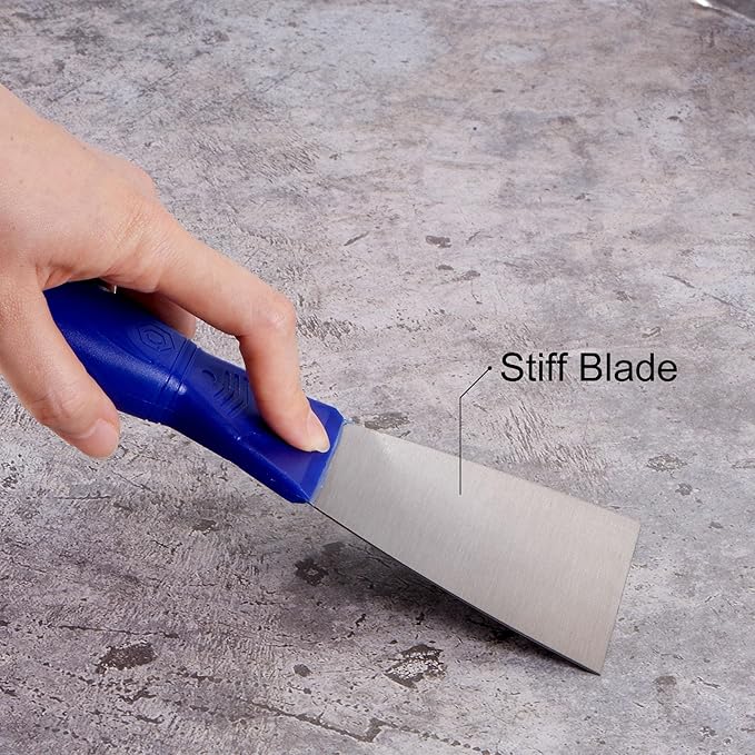 uxcell Putty Knife 1" Carbon Steel Scraper PP Handle for Spreading Drywall, Taping 3Pcs