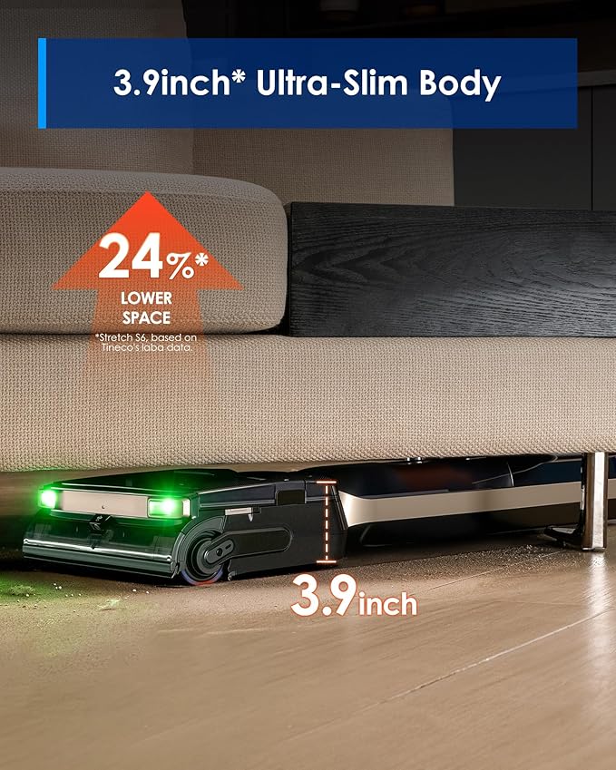 Tineco Floor ONE S9 Master Wet Dry Vacuum Cleaner, ThermoBlast Tech & Hot Water Vacuum Mop, 23kPa Suction, 65 Min Runtime, 185째F Flashdry, 3.9inch Ultra-Slim Stretch Mop