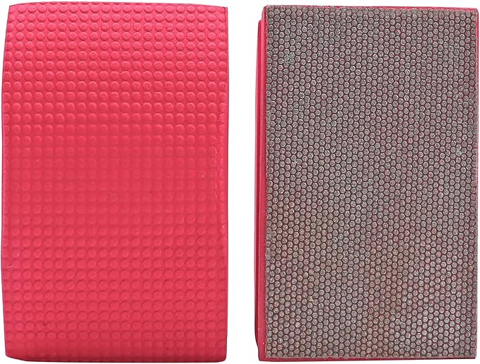 HIGHDRIL Diamond Hand Polishing Pad - 2pcs Grit 200 Diamond Electroplated Hand Sanding Pads Polishing Blocks for Granite, Marble, Glass, Concrete
