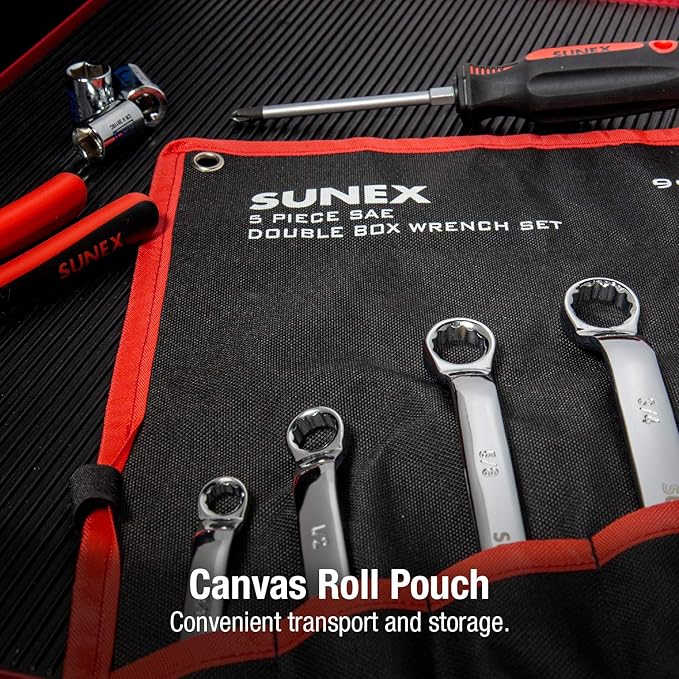 Sunex 9950 SAE Double Box Wrench Set, 5 Piece