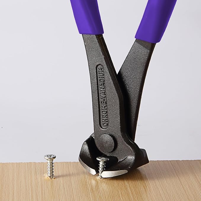 Bates- Nail Puller, 7 Inch, Royal Purple, Nail Remover Tool, Cutting Pliers, Carpenter Tools, Staple Puller, End Cutting Pliers