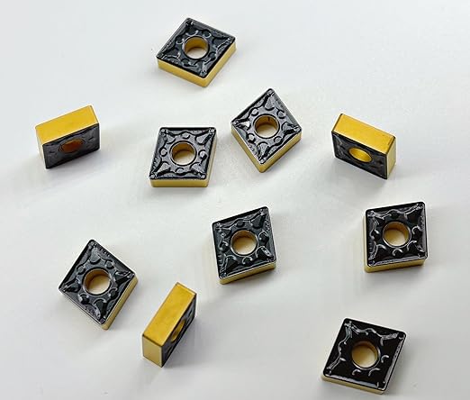 Carbide Inserts CNMG432 CNMG120408 10-Pack, CNC Turning Tool for Steel Metal Cutting, Semi-Finishing Chipbreaker, High Precision CNC Lathe Inserts