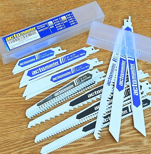 Reciprocating Saw Blade Set Metal/Woodcutting Saw Blades, Pruner Saw Blades, Pack of 21