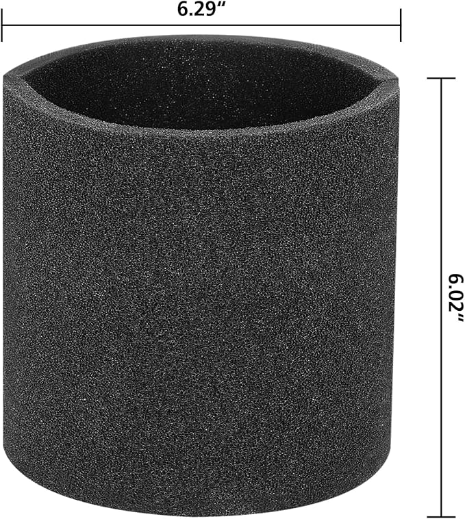 3 Pack 90585 Foam Sleeve VF2001 Foam Replacements Filters Compatible with Most Shop-Vac Wet/Dry Vacuum Cleaners 5 Gallon and Above, Vacmaster & Genie Shop Vacuum Cleaner, Replace Parts # 9058500