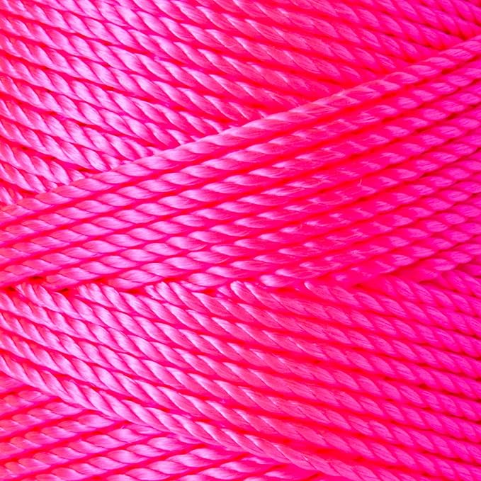 HONGDA #18 Nylon Twine, 270FT, Fl.Pink, Superior Strength, Trot Line, Net Making, Workshop, Crafts, Gardening