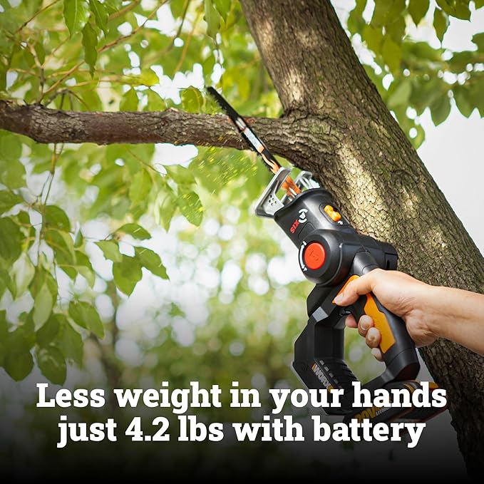 WORX Cordless Reciprocating Saw&Jigsaw, 20V ¾" 2-in-1 Saw, ¾" Stroke Length, 2-in-1 functions, 4 Blades for Different Materials, Compact&Lightweight Design, Battery and Charger Included, PowerShare