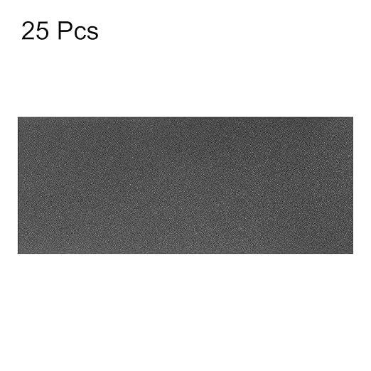 HARFINGTON 25pcs Sandpaper 180 Grit 9 x 3.6 Inch Waterproof Backing Silicon Carbide Abrasive Wet Dry Sanding Sheets for Wood Finishing, Metal Sanding, Automotive Polishing