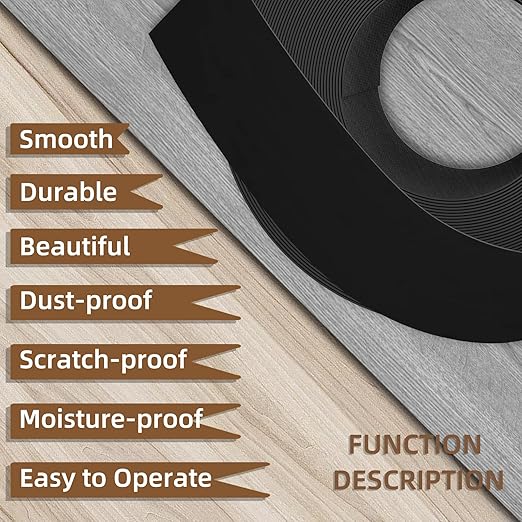 GSCIT Club Melamine Edge Banding, 1/2 inch x 25ft Black Edge Banding with Hot Melt Adhesive Pre-glued Edge Banding Flexible Edging Trim for Plywood Cabinet