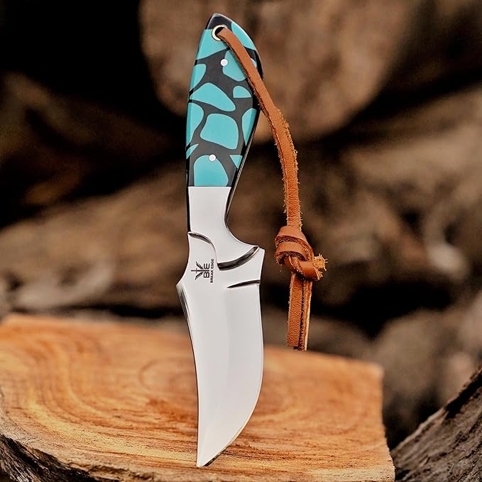 Handmade Cowboy Knife for Men & Women,Outdoor Camping Hiking Knife,Stainless Fixed Blade 7.5’’ Gift for Boy Friend, Full tang knife