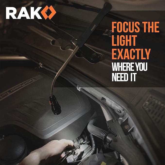 RAK Magnetic Pickup Tool Gifts for Men - Telescoping Magnet with LED Flashlight and 22 Inches Extendable Neck, Cool Gadgets Stocking Stuffer Holiday Christmas Gifts for Dad, Husband, Grandpa, Handyman