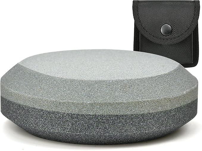 NedFoss Axe/Hatchet Sharpening Puck Whetstone Knife Sharpening Stone, Dual Grit Multi-Purpose Sharpener with Sheath